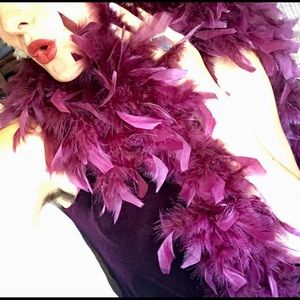 Classic Feather Boa - Purple-  COSTUME